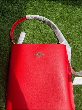 Coach Red Leather Shoulder Bag